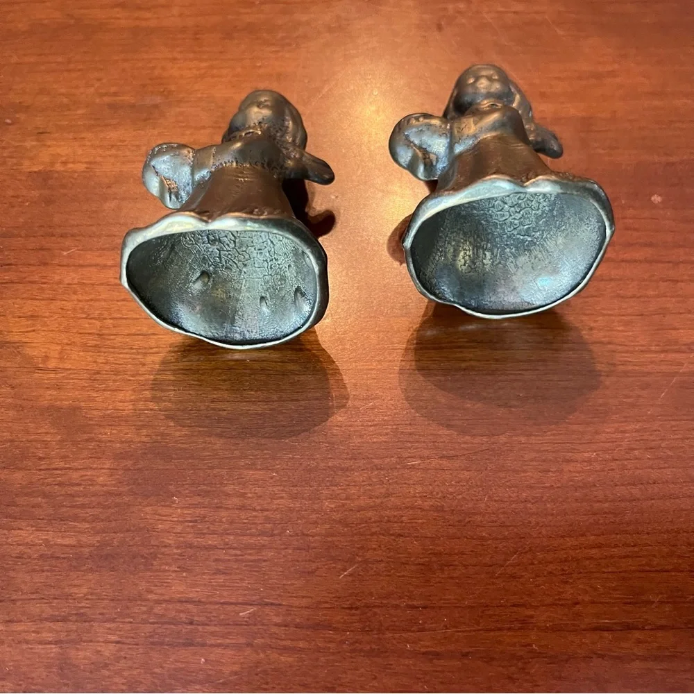Mini Brass Angel Candle Holder Figurines 2 1/2